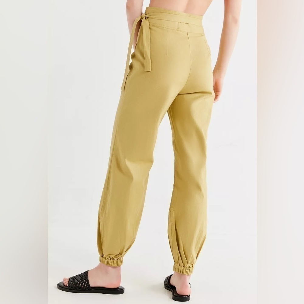 Urban Outfitters Christina Linen Tapered Wrap Pant - 4